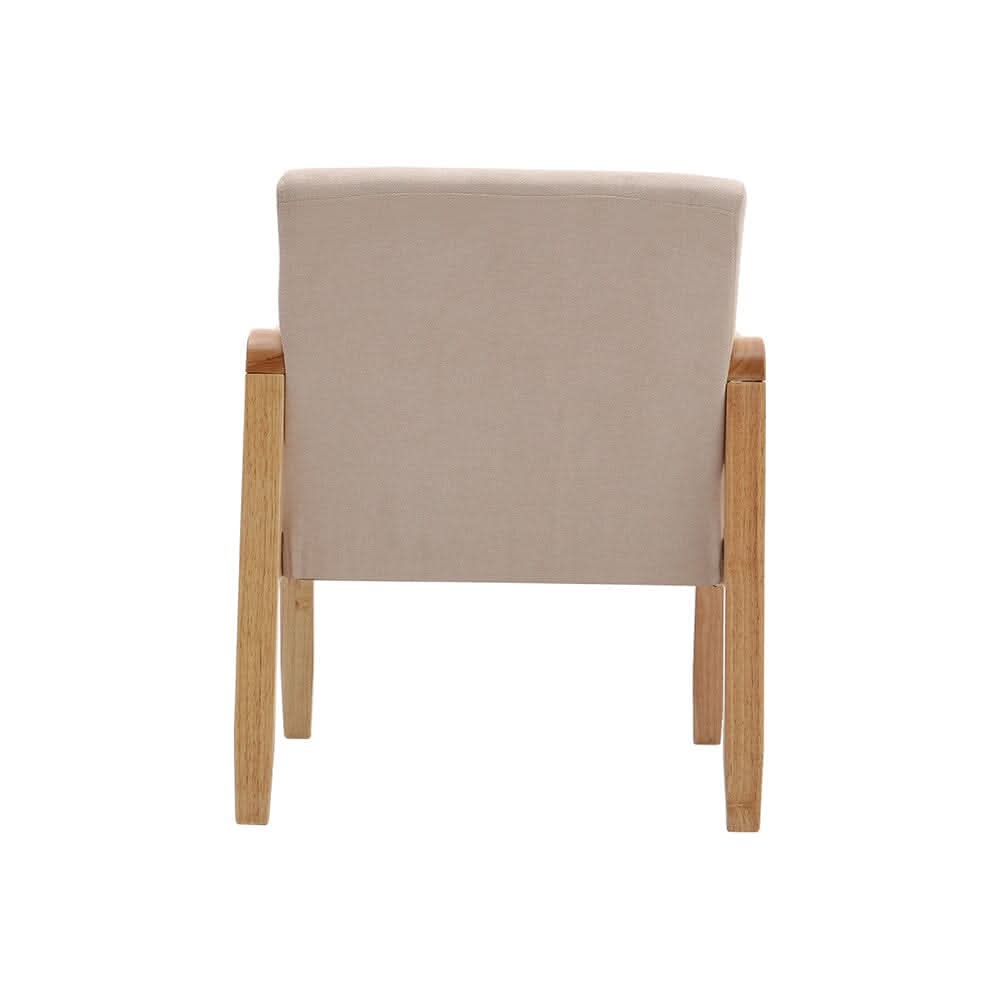 Wooden Armchair Upholstered Occasional Chair