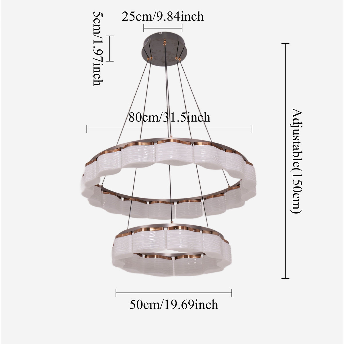 Lightsin Elegant LED Pendant Light with Onyx Glass Shade