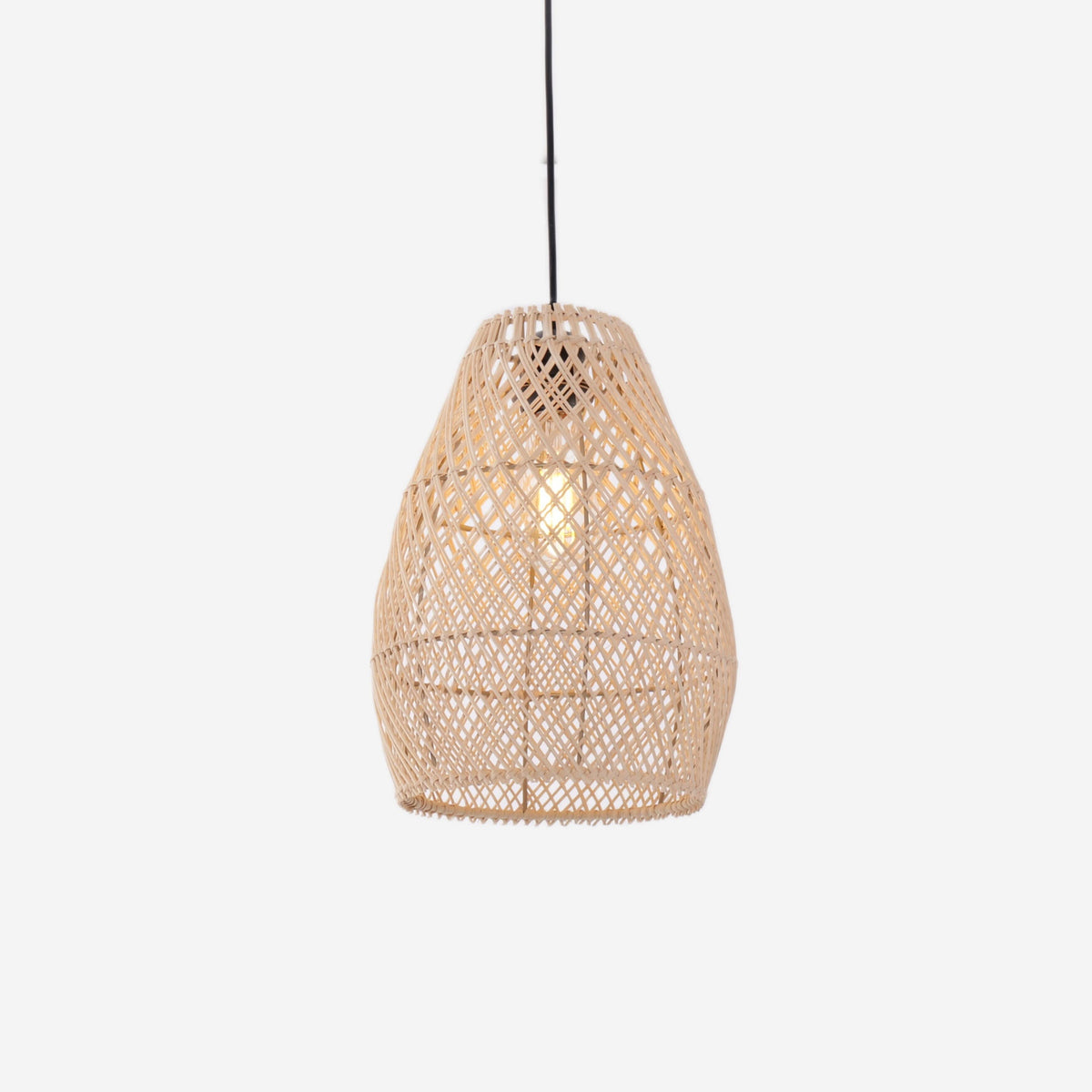Lightsin Eco-Friendly Rustic Rattan Pendant Light For Home Decor