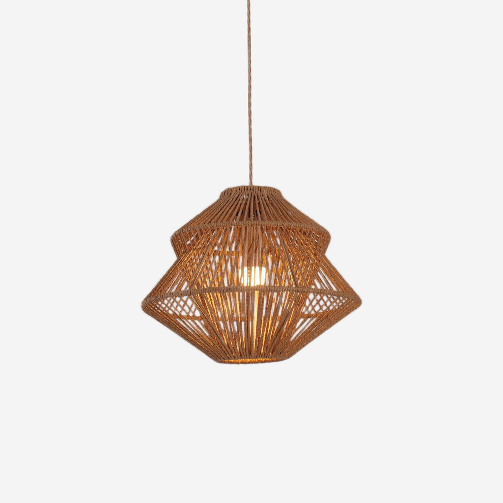 Lightsin Rustic Paper Rope Iron Pendant Light