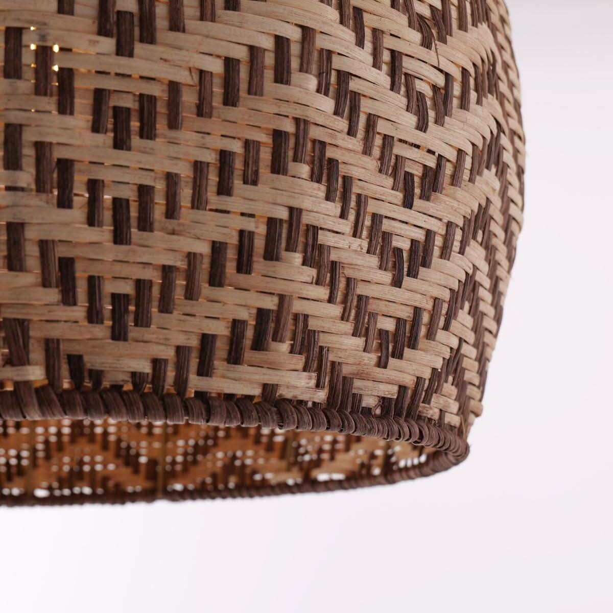 Lightsin Woven Rattan Ceiling Light with Wave Details for Modern Ceiling Lights
