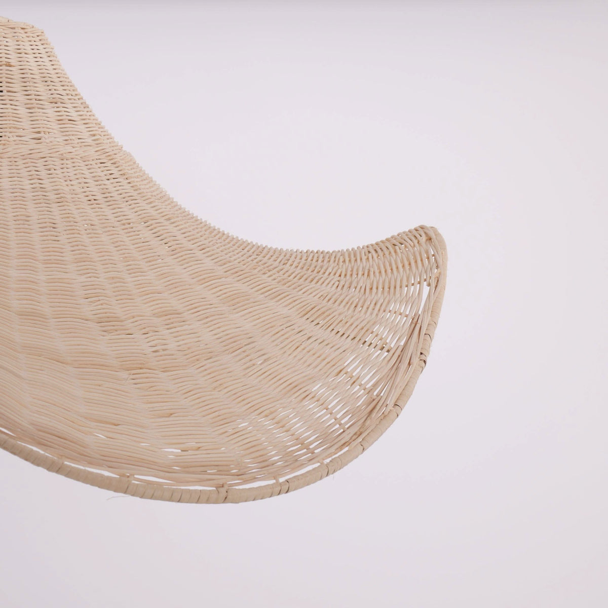 Lightsin Handwoven Rattan Pendant Light Natural & White Hat-Shaped Ceiling Light