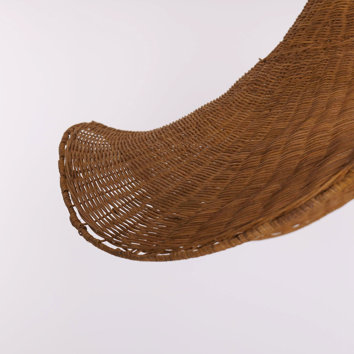 Lightsin Handwoven Rattan Pendant Light Natural & White Hat-Shaped Ceiling Light