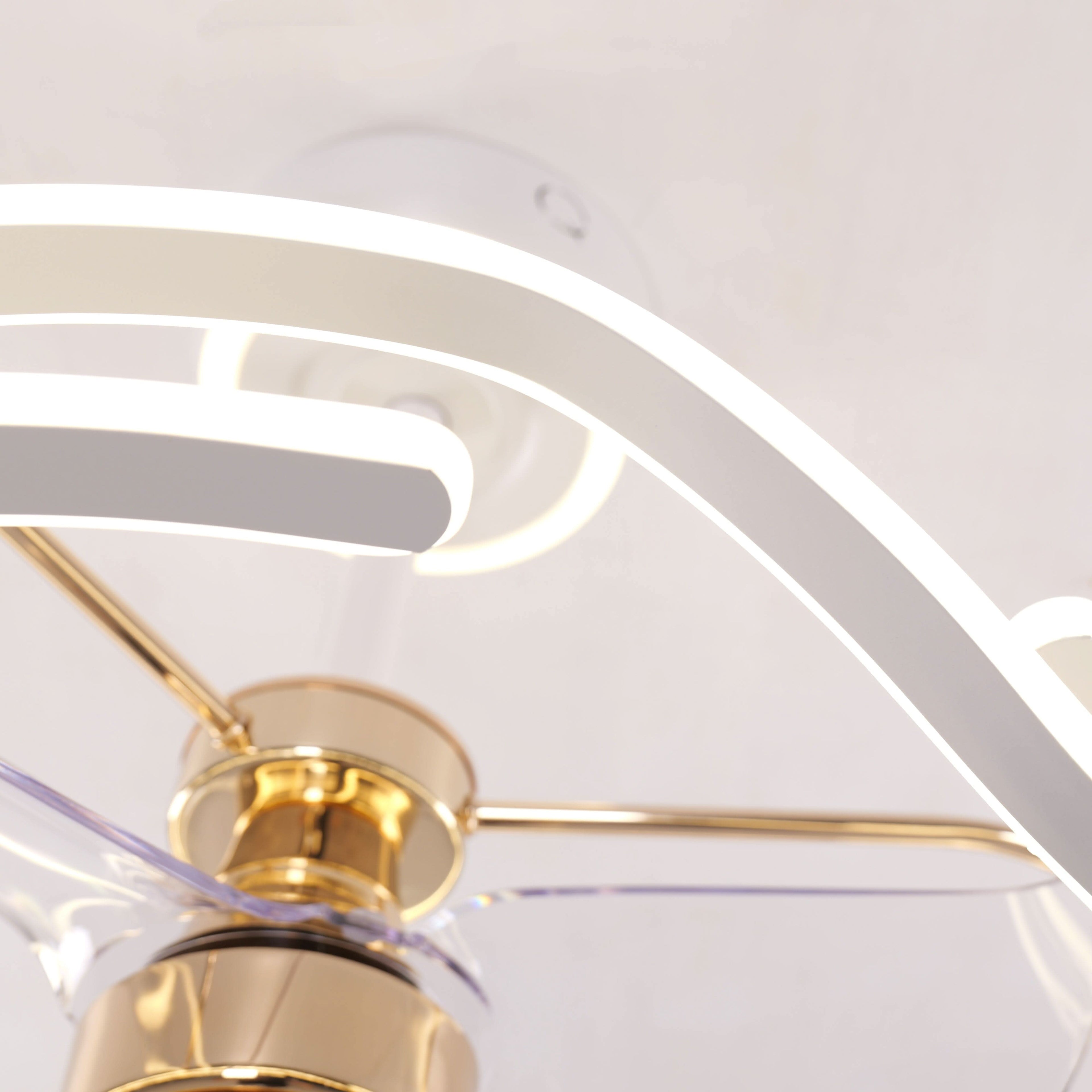 Lightsin Modern Ceiling Fan Light with Remote Control Low-Noise Adjustable Fan Light