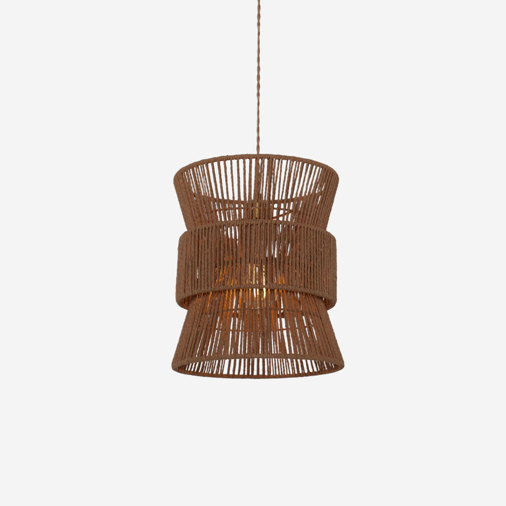 Lightsin Artisanal Handwoven Eco-Friendly Circular Pendant Light