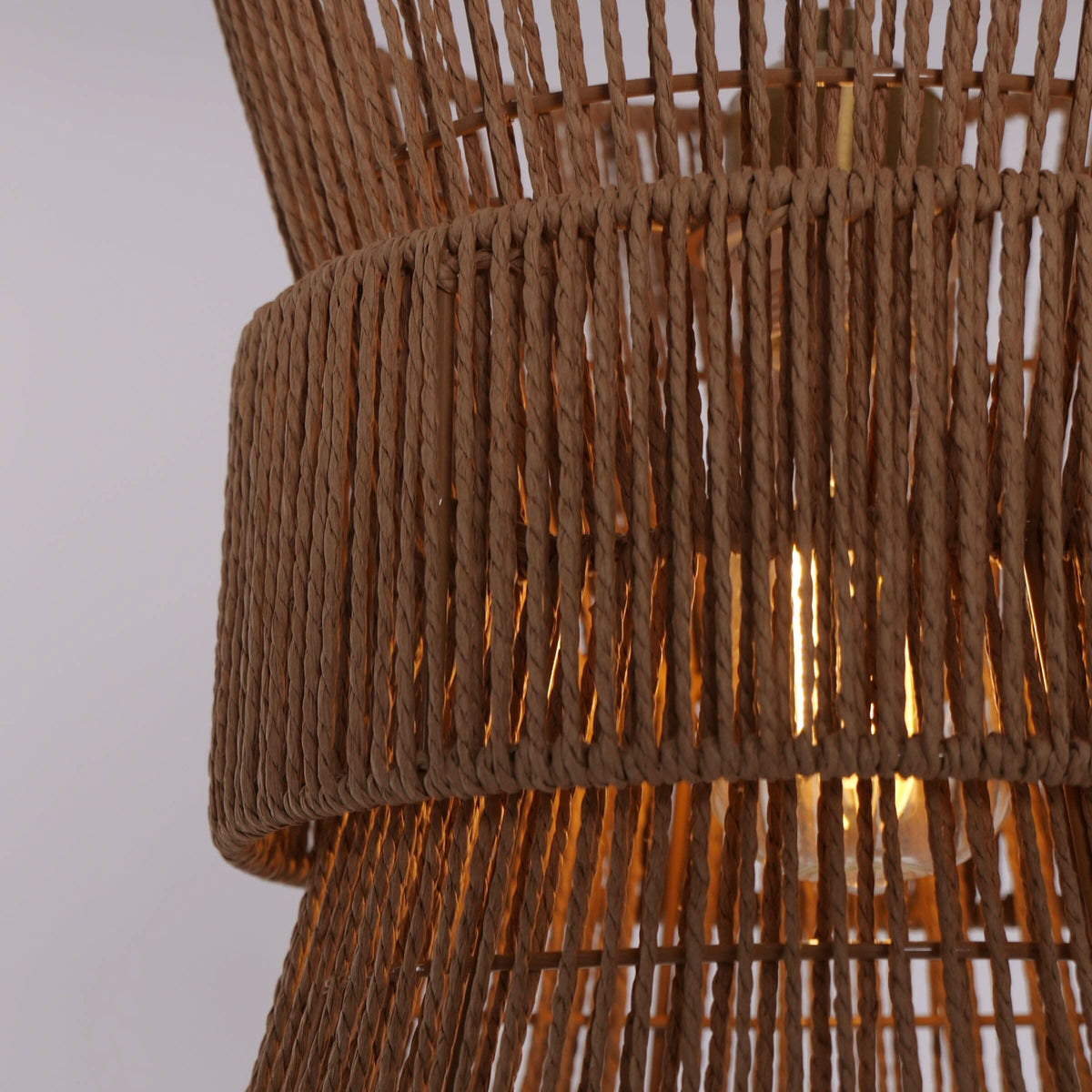 Lightsin Artisanal Handwoven Eco-Friendly Circular Pendant Light
