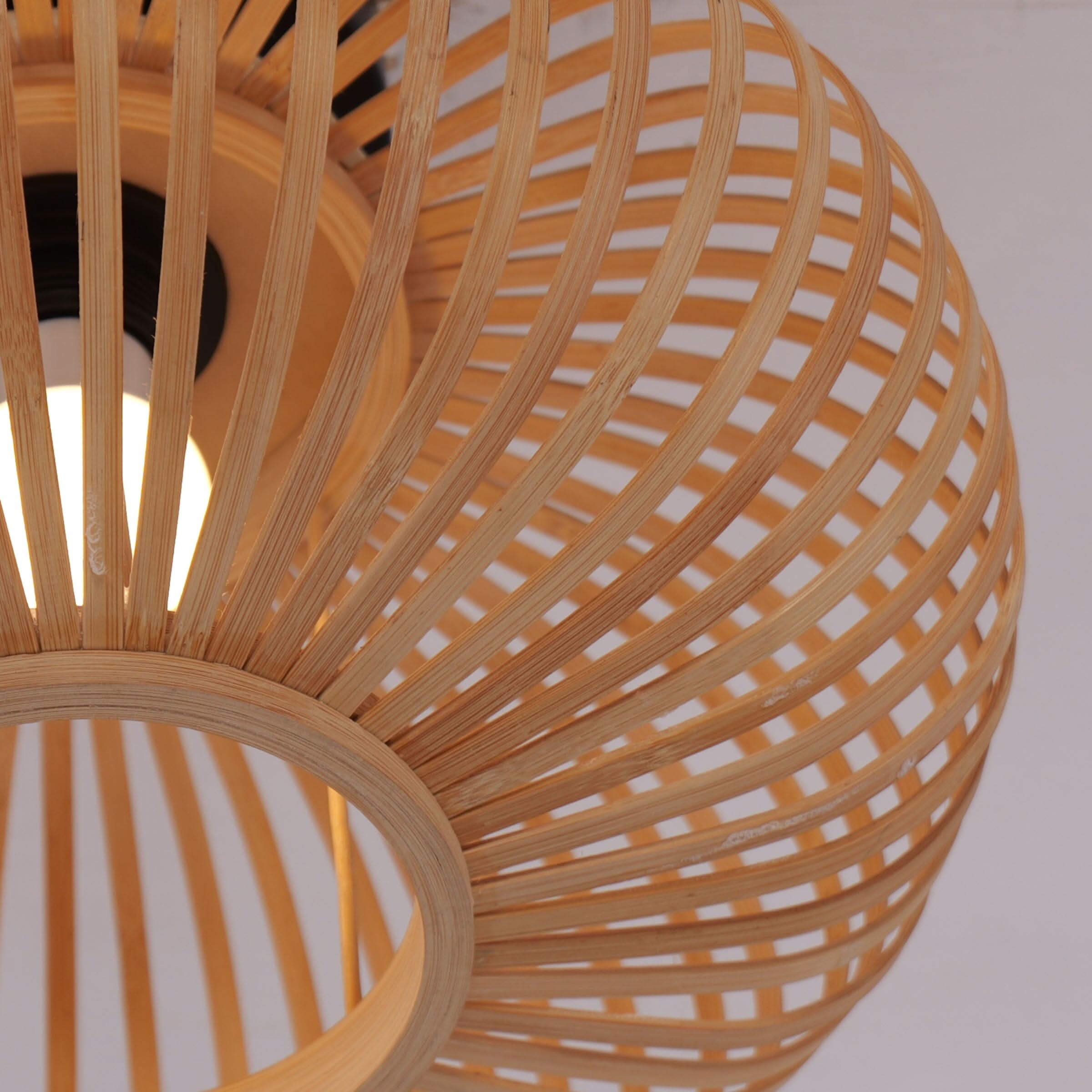 Lightsin Highly Cost-Effective Natural Woven Bamboo Wall Lamp