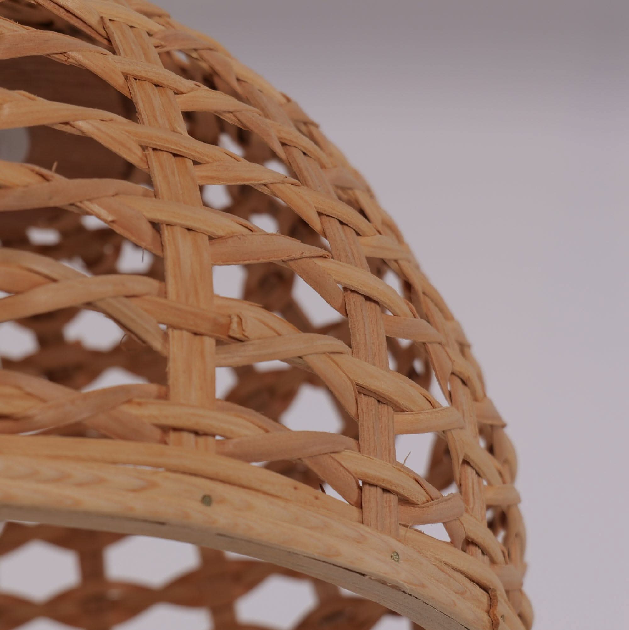 Lightsin Nature-Inspired Wooden Dome Warm Glow Pendant Light