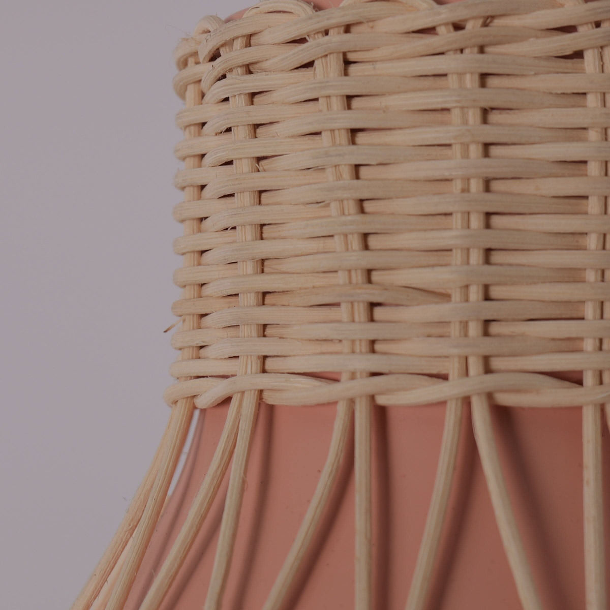Lightsin Modern Rattan Pendant Light Available in Grey, Pink, and White