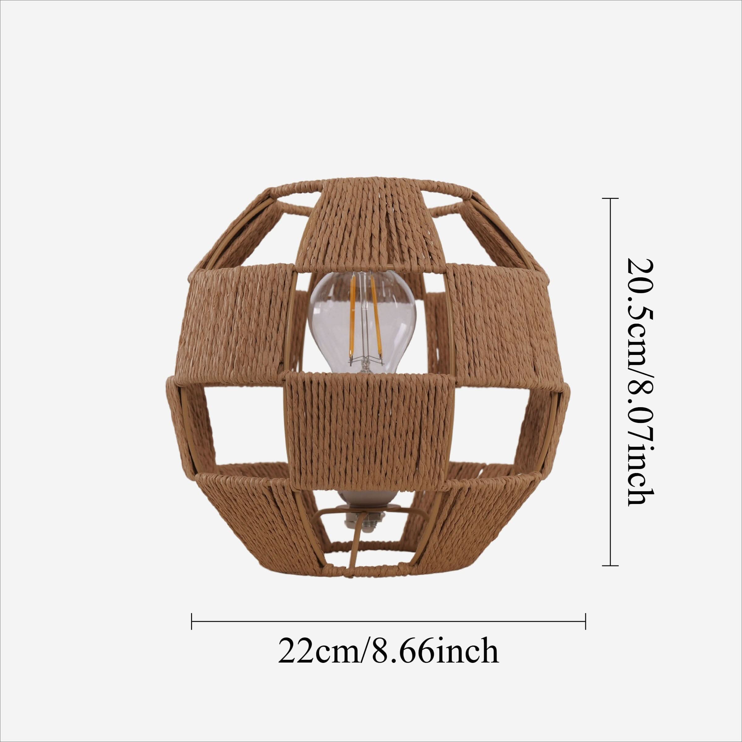 Lightsin Handwoven Jute Globe Table Lamp - Eco-friendly Spherical Bedside Desk Lighting