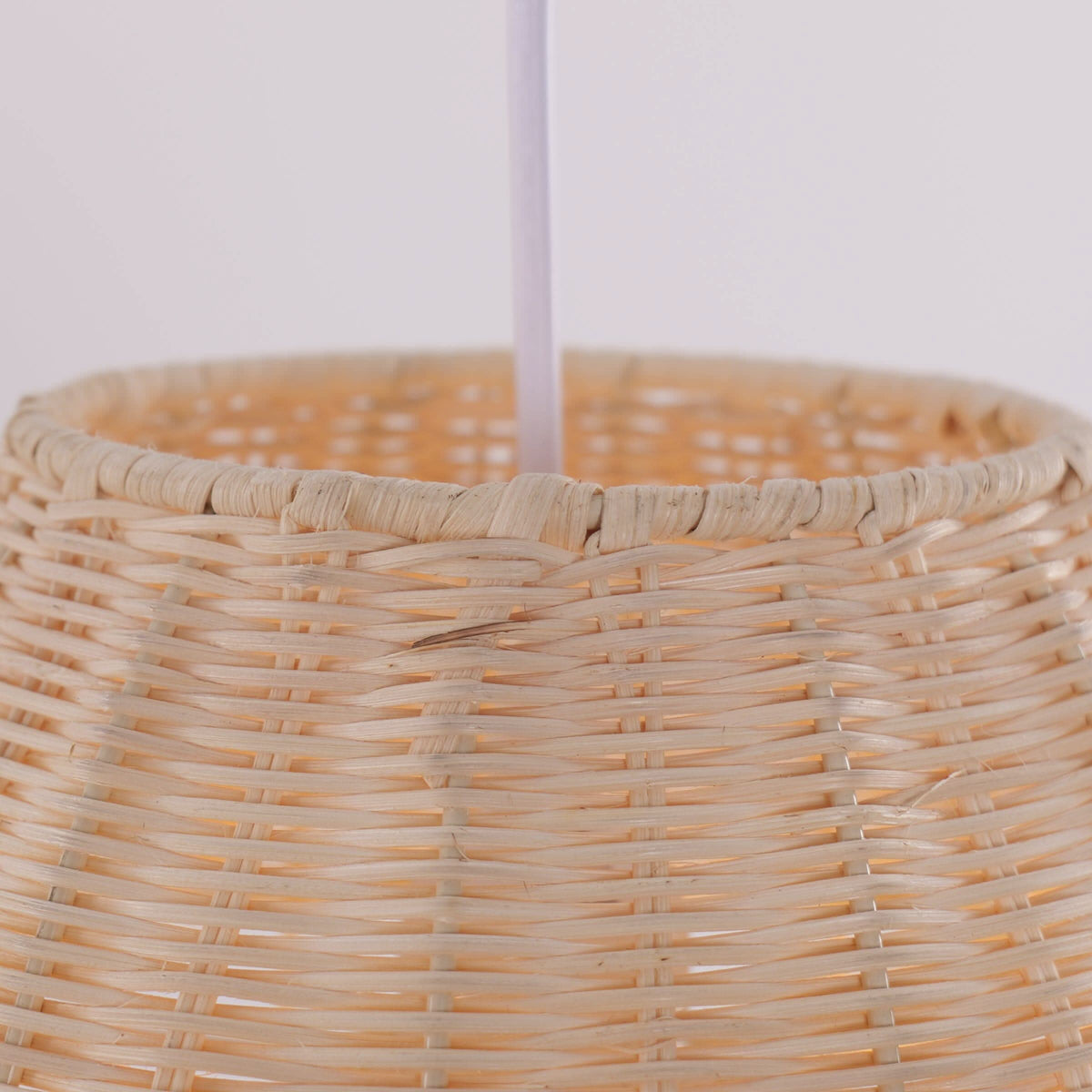 Lightsin Boho-Chic Handwoven Elongated Oval Rattan Pendant Light