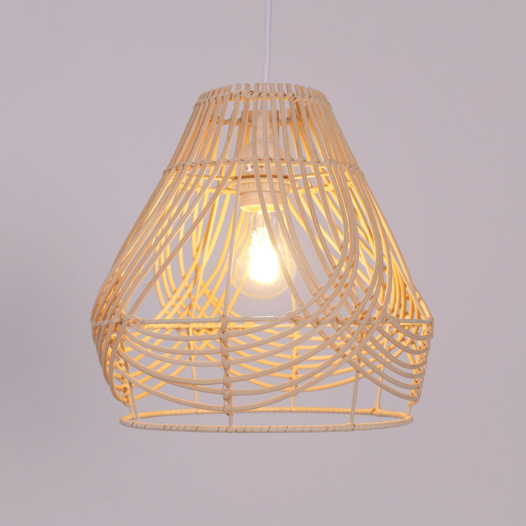 Lightsin Woven Whisper Natural Rattan Pendant Light for Serene Living