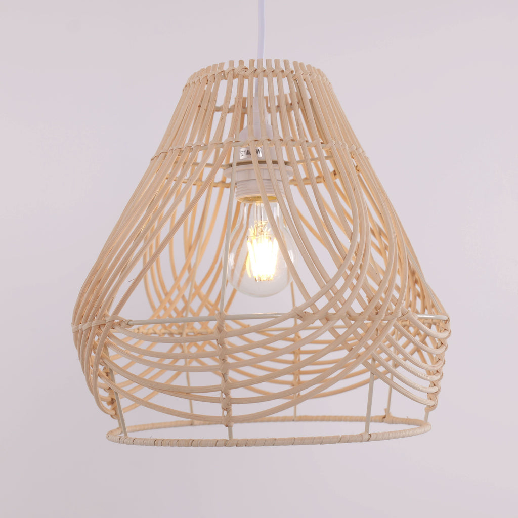 Lightsin Woven Whisper Natural Rattan Pendant Light for Serene Living