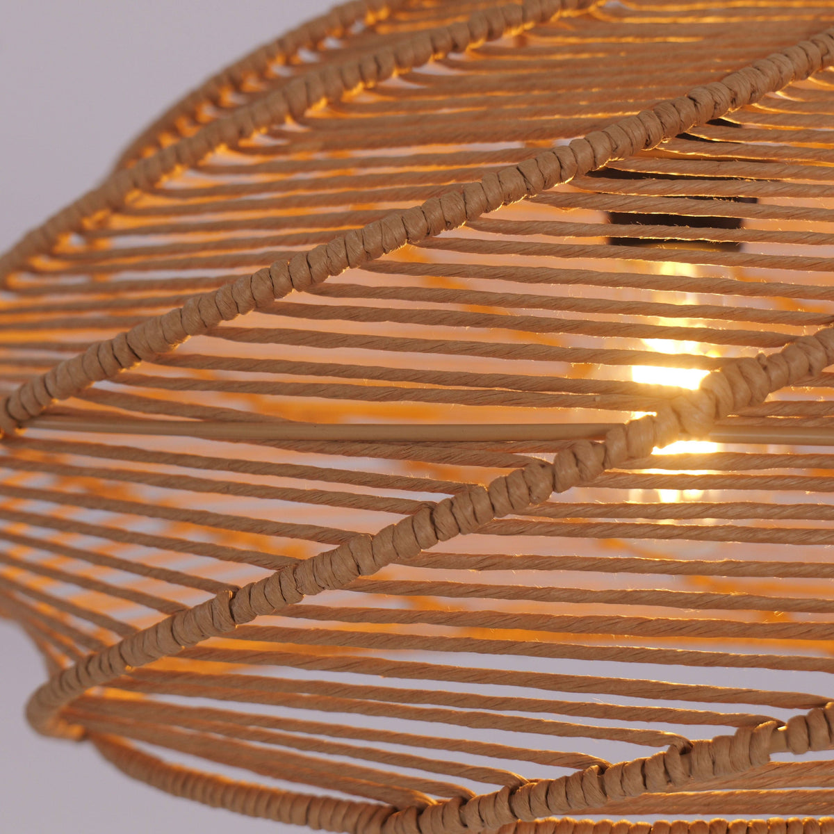 Lightsin Spiral Woven Paper Rope Pendant Light for Kitchen Island & Dining Room