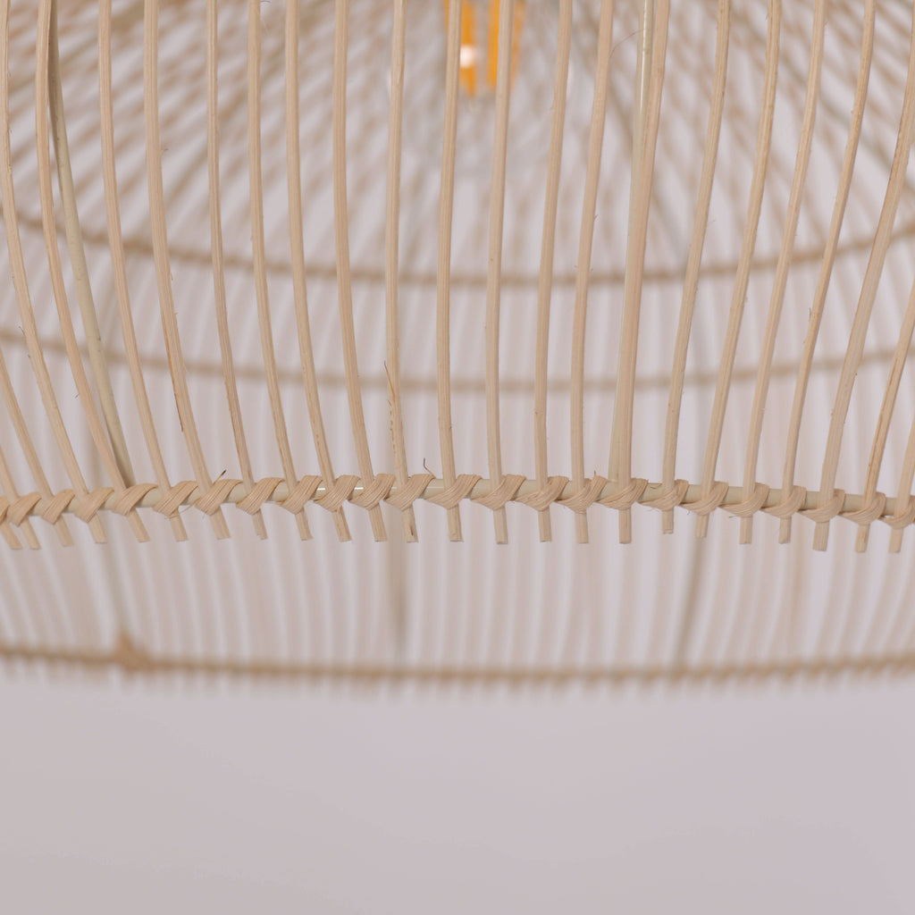 Lightsin Cella-Handwoven Gourd Shaped Rattan Pendant Light
