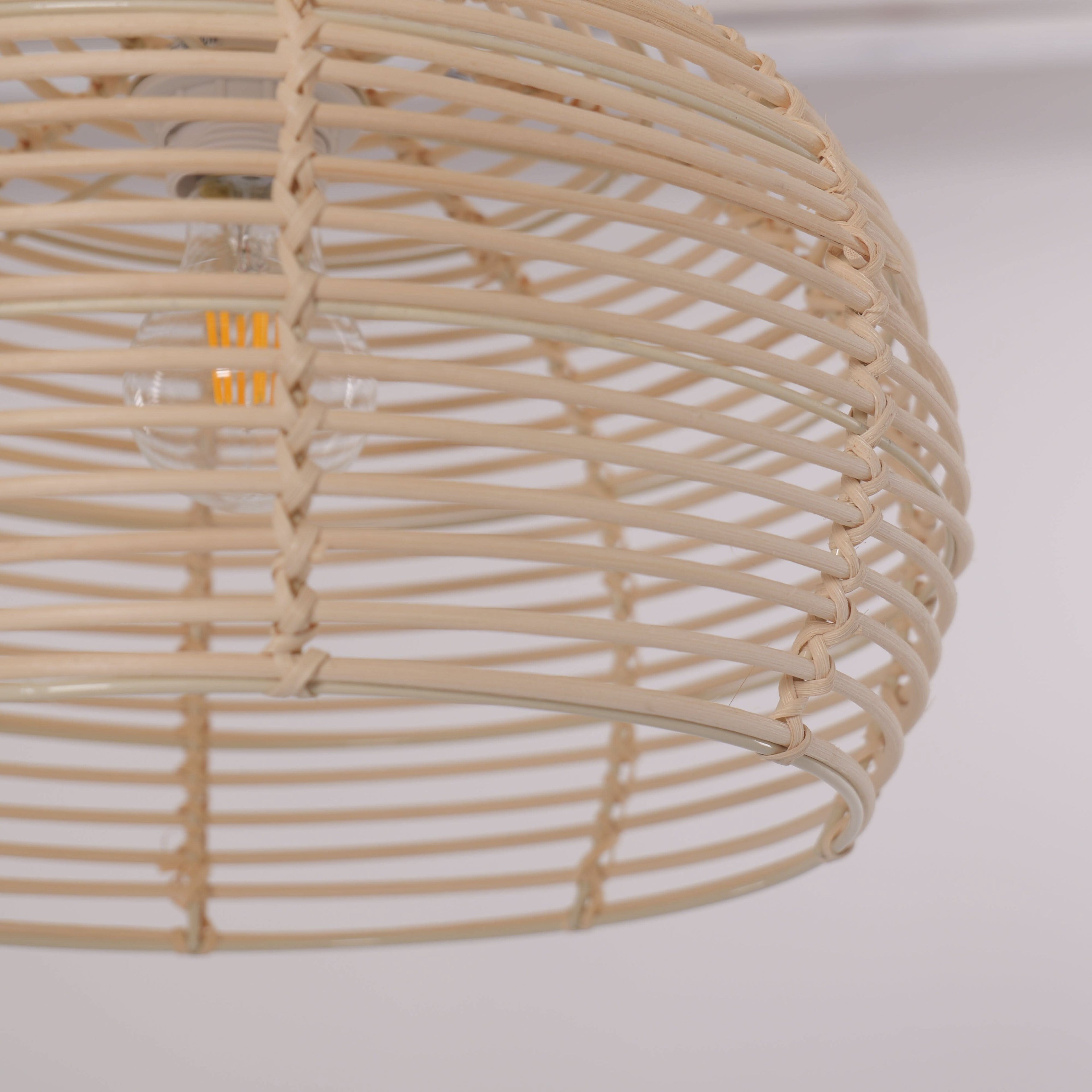 Lightsin Cella-Lightweight Open Weave Rattan Ceiling Light
