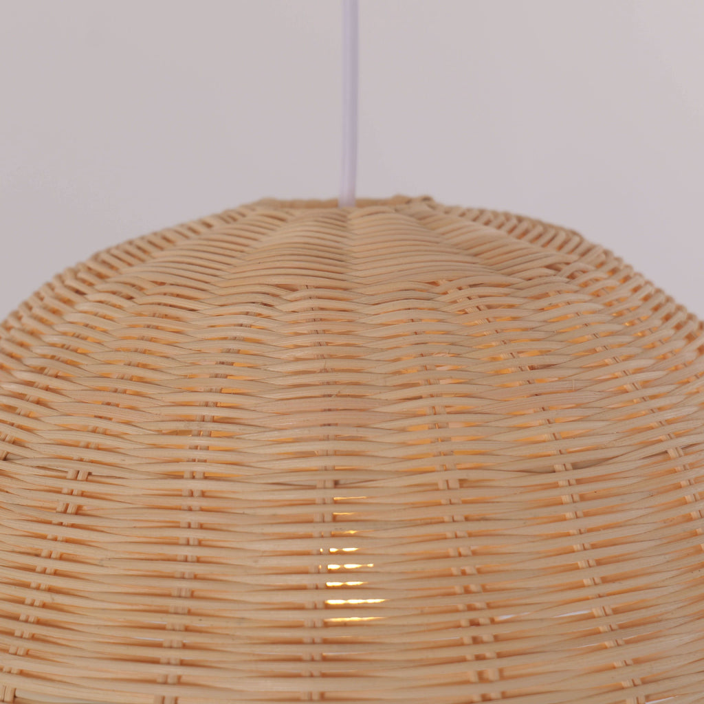 Lightsin Boho Half Sphere Rattan Pendant Light