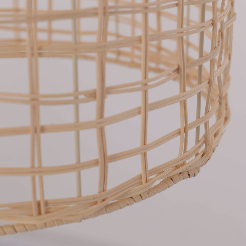 Lightsin Cella-Natural Cage Shape Rattan Pendant Light