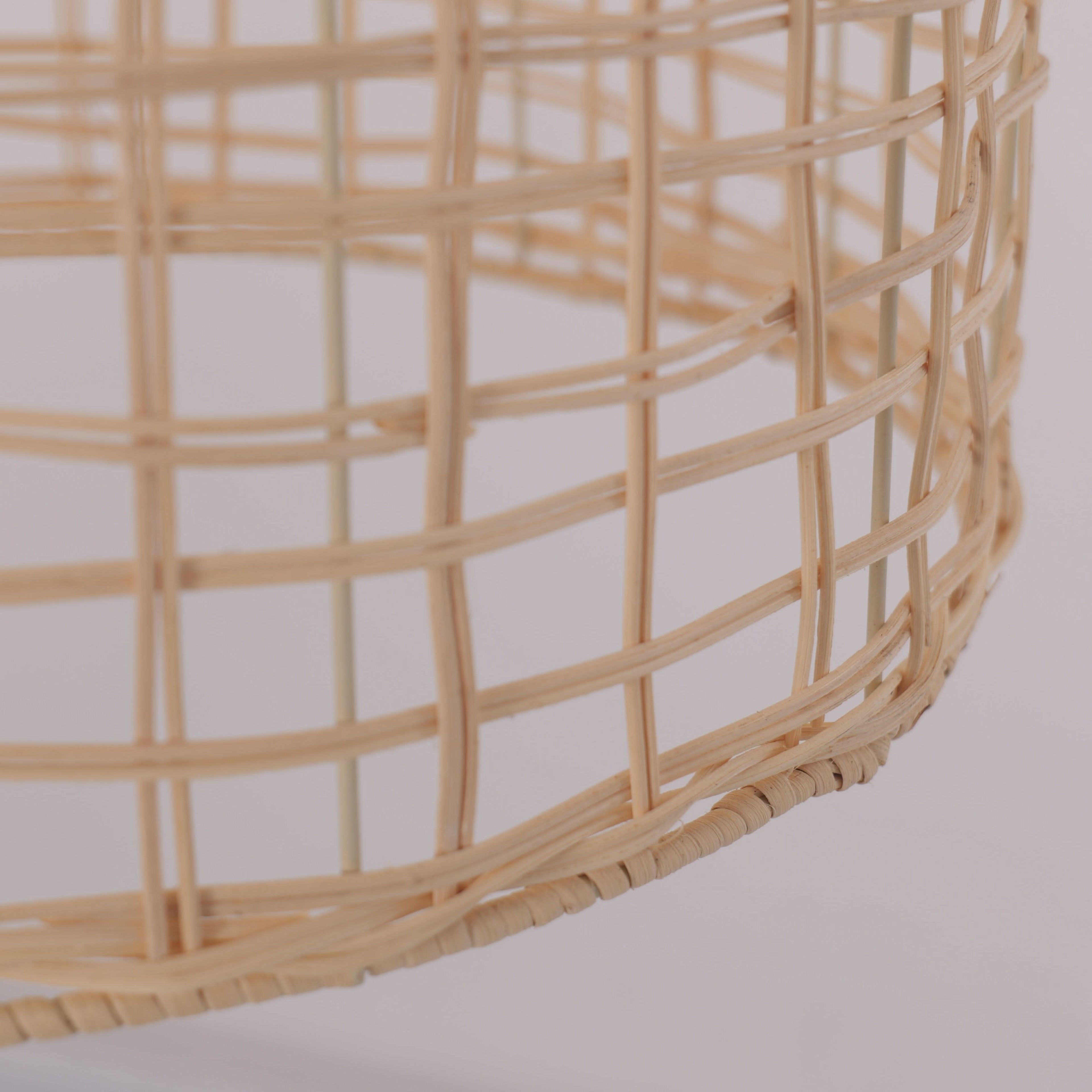 Lightsin Cella-Natural Cage Shape Rattan Pendant Light