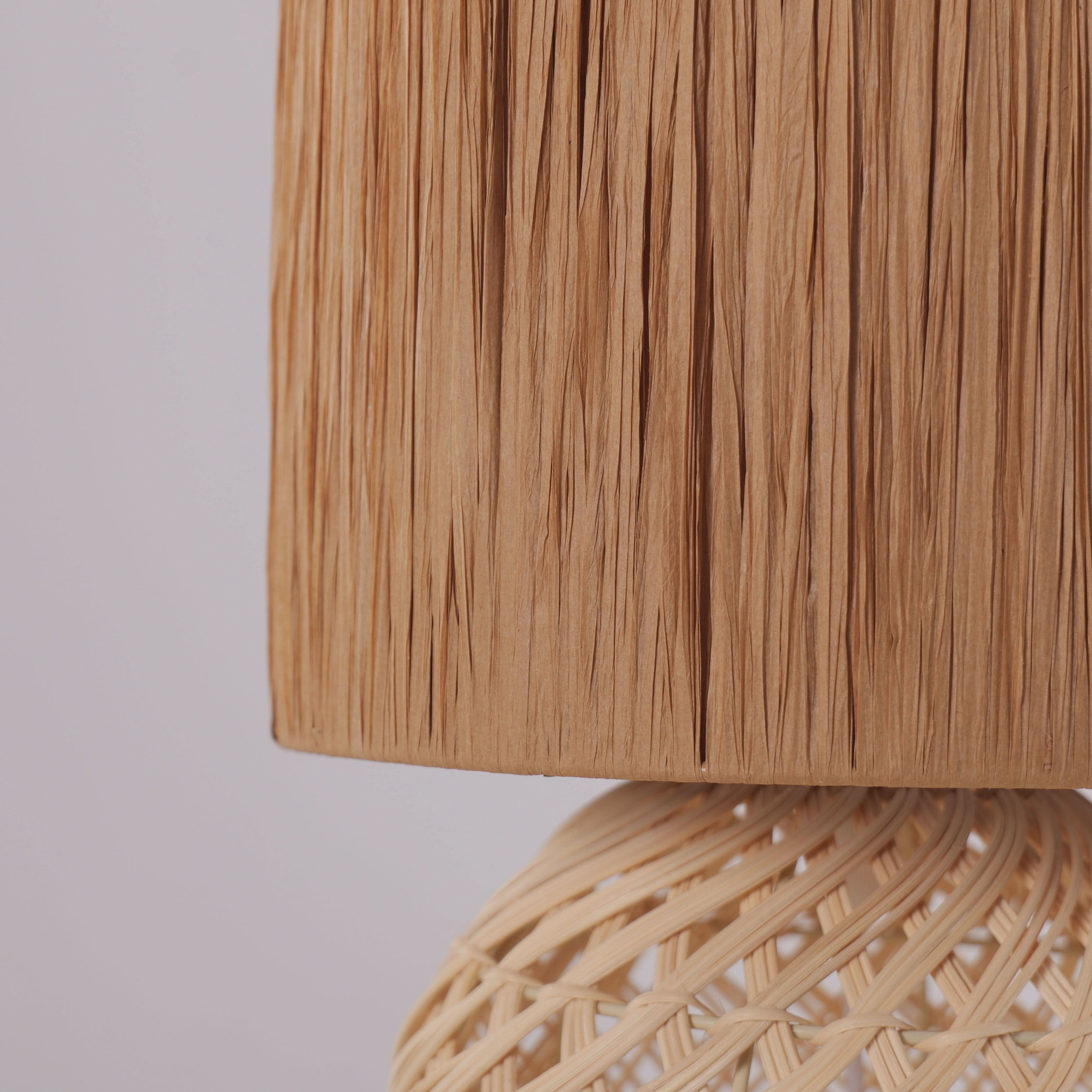 Lightsin Minimalist style Rattan Table Lamps for Cozy Living Spaces