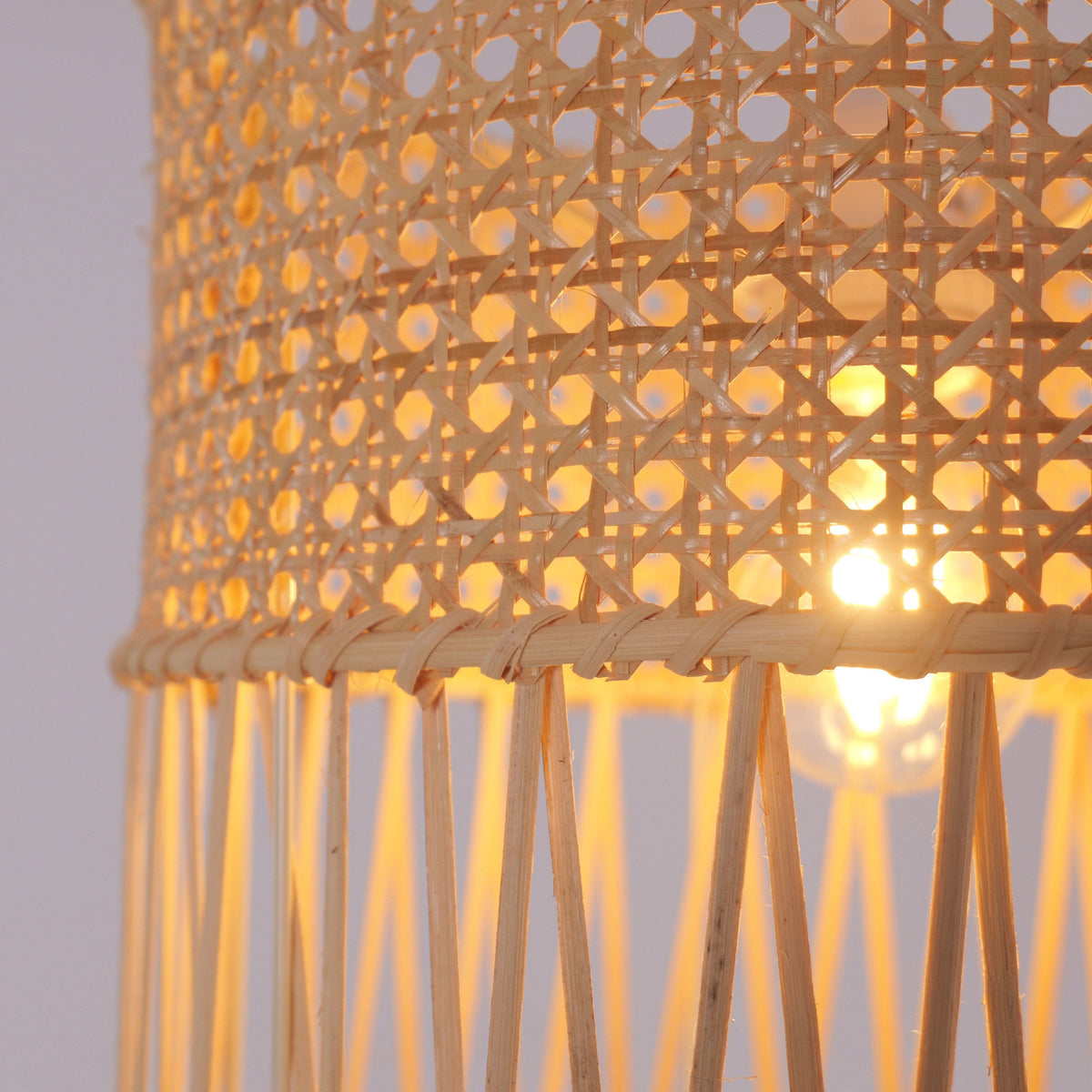 Lightsin Wabi-Sabi Style Hand-woven Rattan Pendant Light