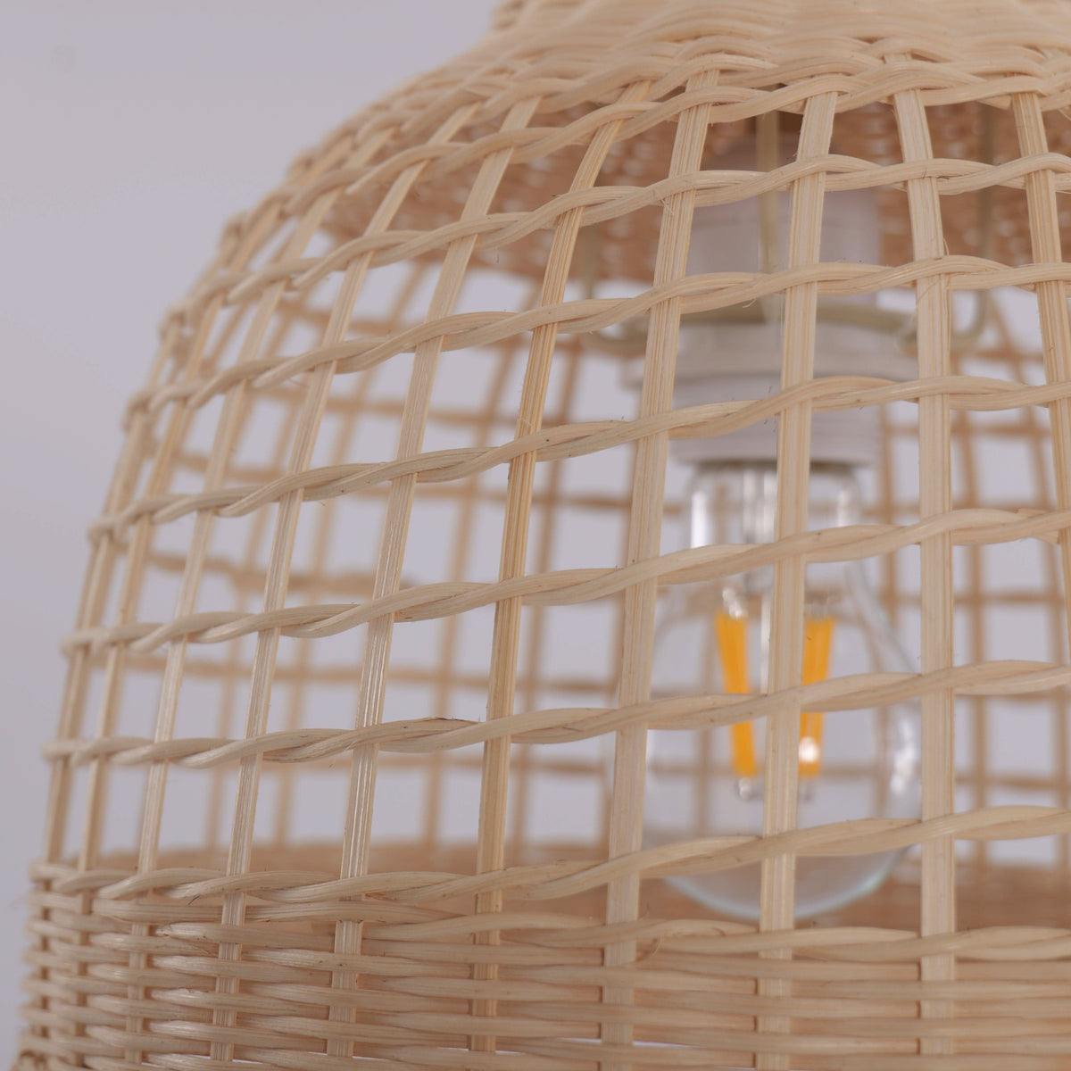 Lightsin Cella-Elegant Vintage Woven Rattan Minimalist Pendant Light