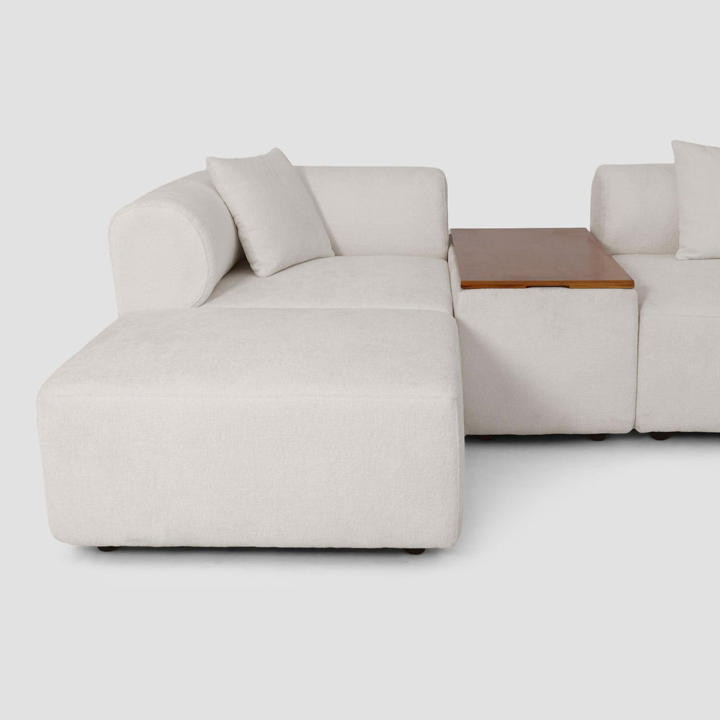 The Plump Modular Bouclé Sofa with Integrated Storage