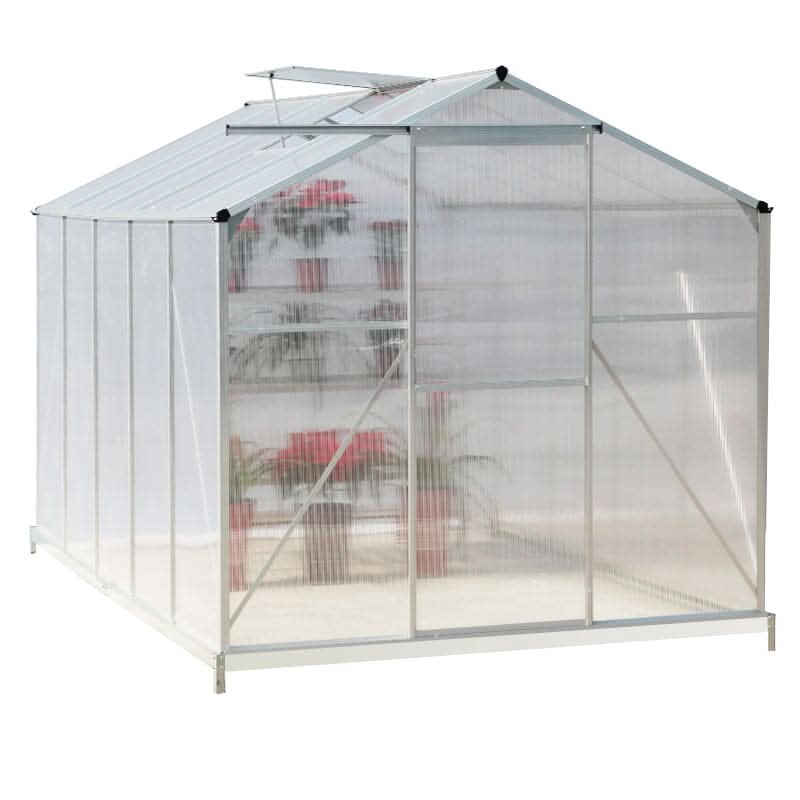 Aluminium Hobby Greenhouse with Window Opening