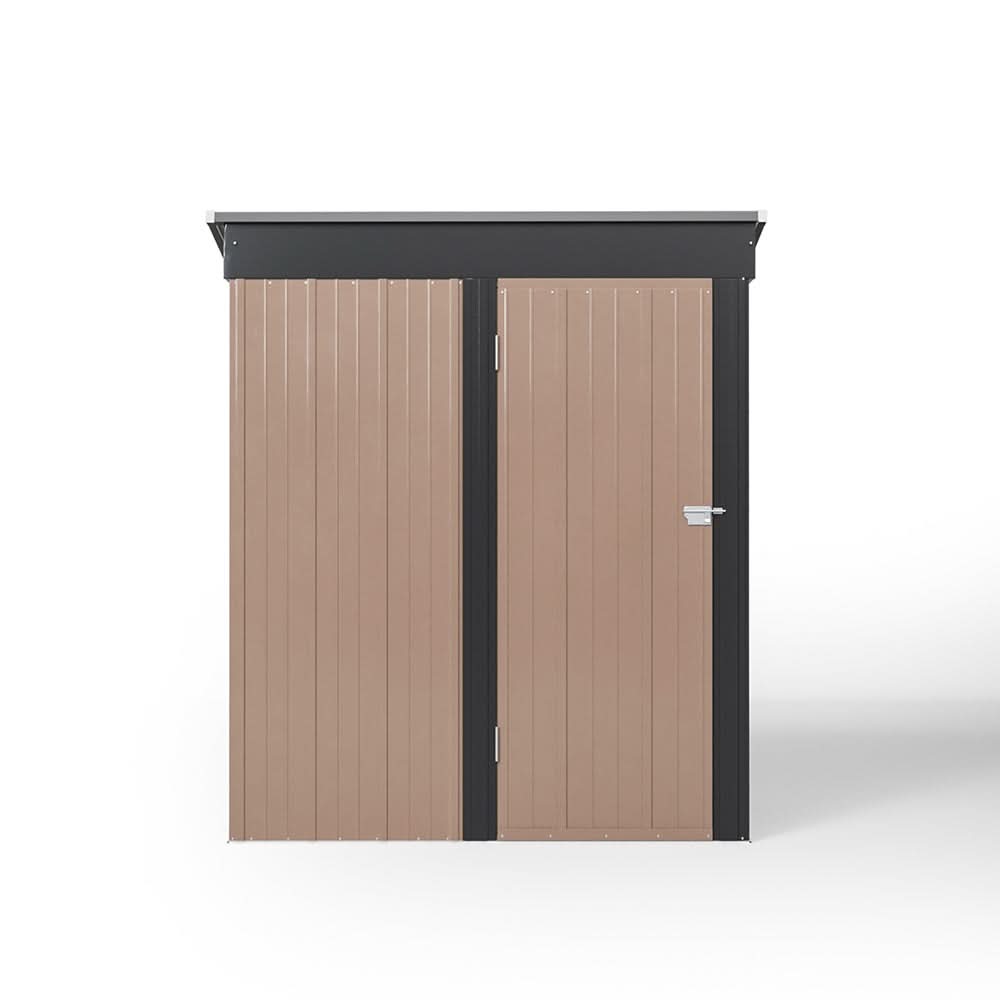4 x6/ 5 x3 /6 x8 ft Metal Classic Lockable Tool Storage Bike Shed Brown Shed