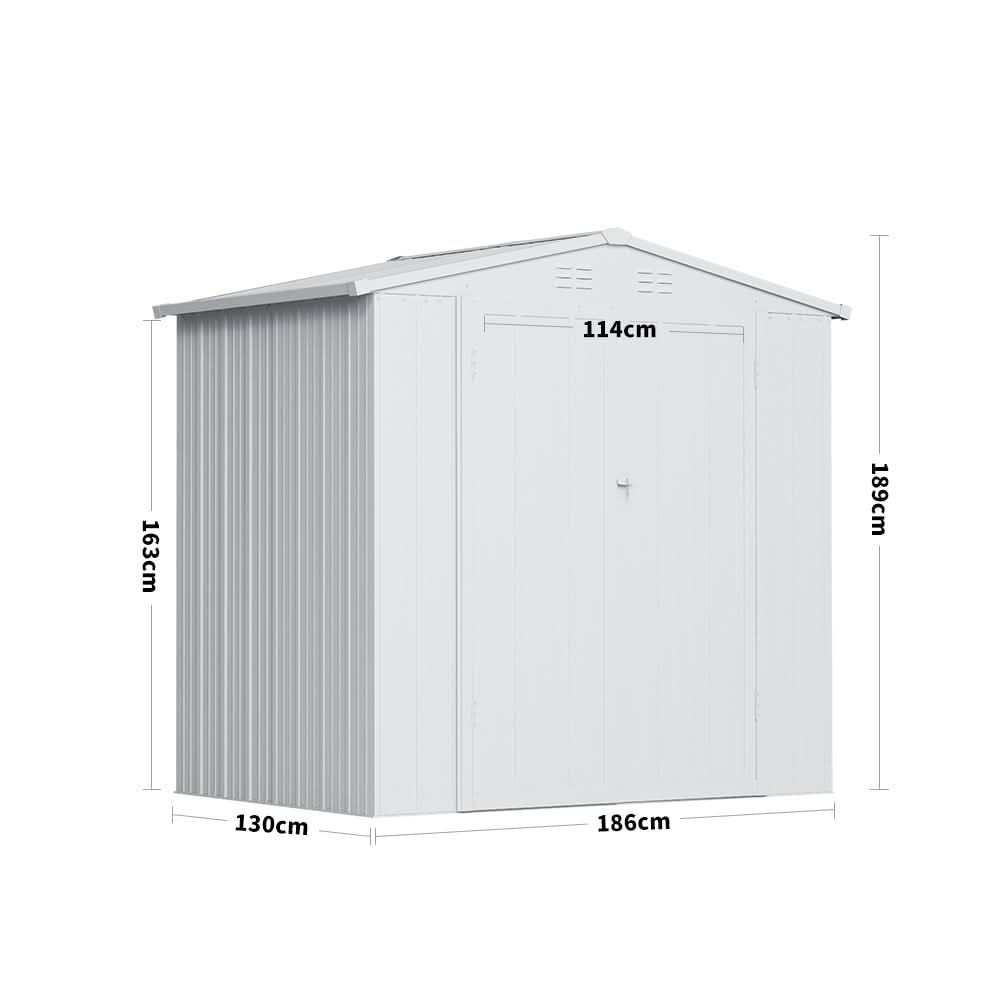 4 x6/ 5 x3 /6 x8 ft Metal Classic Lockable Tool Storage Bike Shed Brown Shed