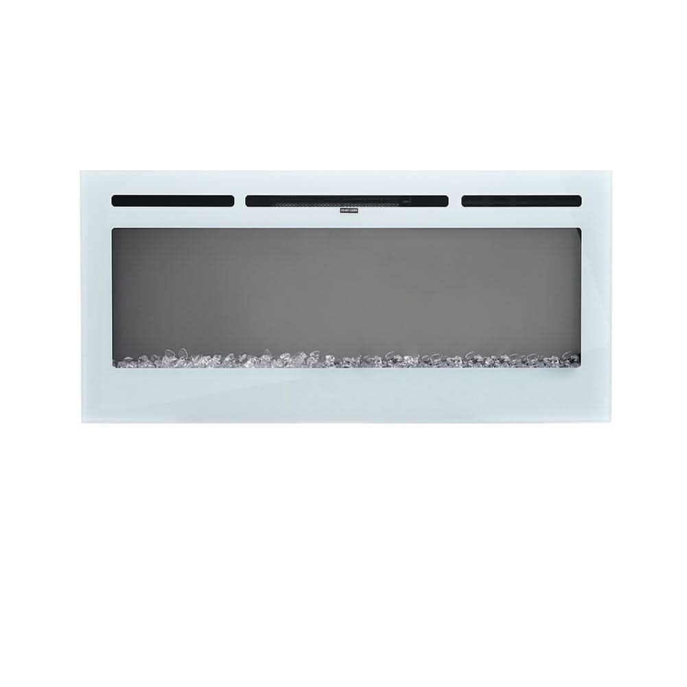 60 Inch Wall Mounted Fireplaces Recessed Fireplace 1800W White 5120BTU Electric Heaters