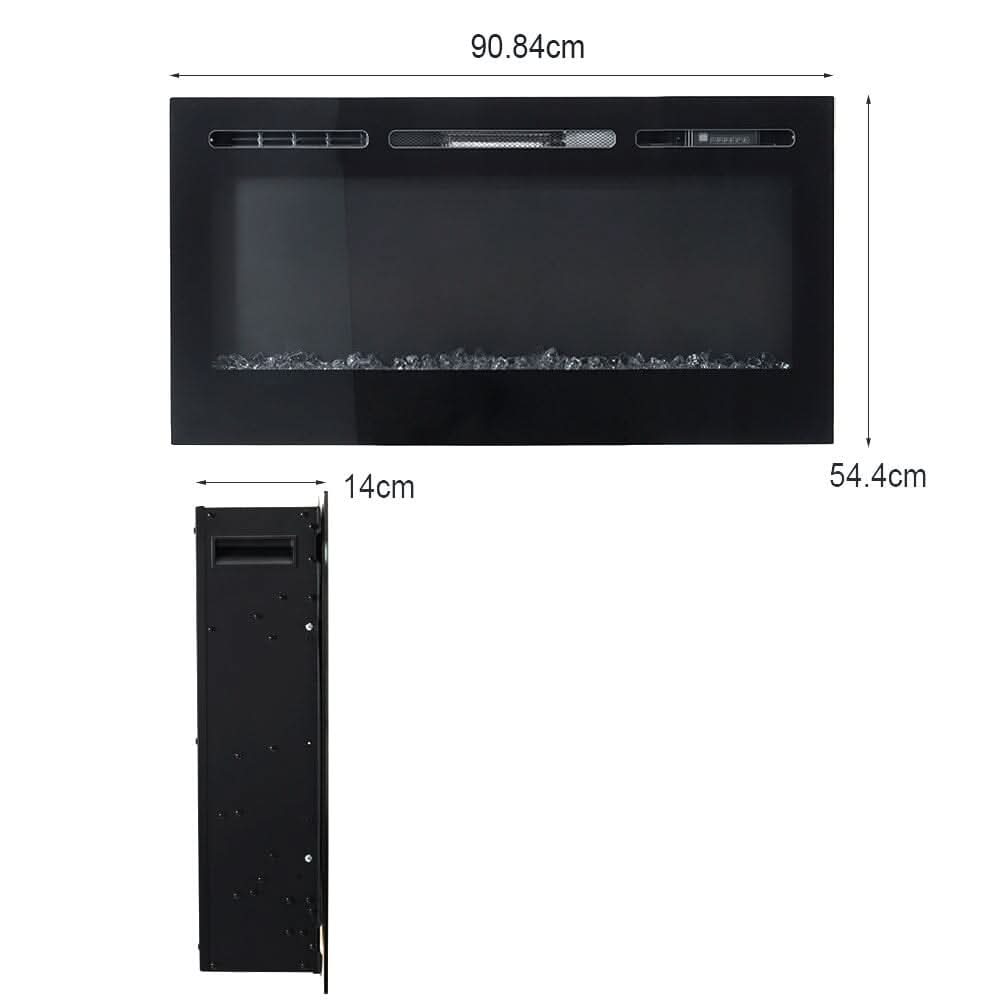 36/40/50/60 Inch 5120 BTU Wall Mounted Fireplace 12 Flame