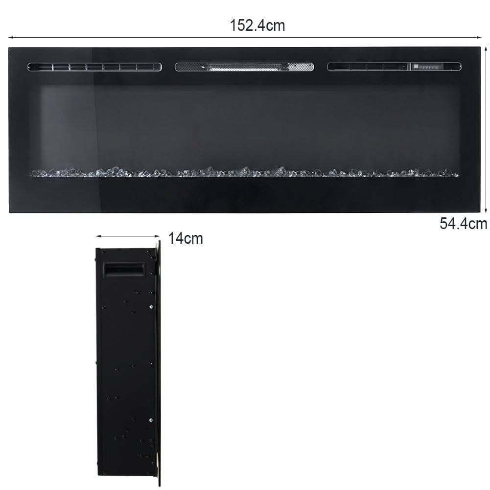 36/40/50/60 Inch 5120 BTU Wall Mounted Fireplace 12 Flame