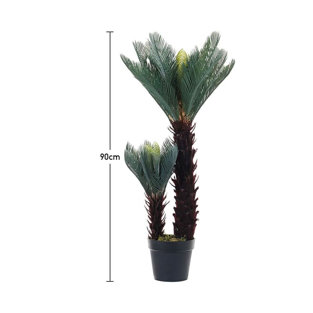 Artificial Double Cycas Decorative Plant in Planter