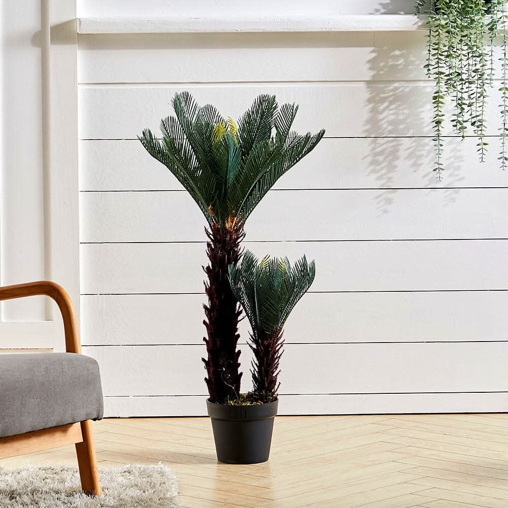 Artificial Double Cycas Decorative Plant in Planter