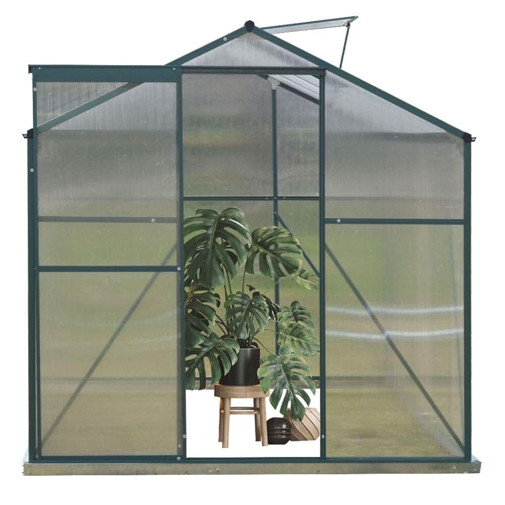 Large Aluminium Hobby Greenhouse and Window Opening