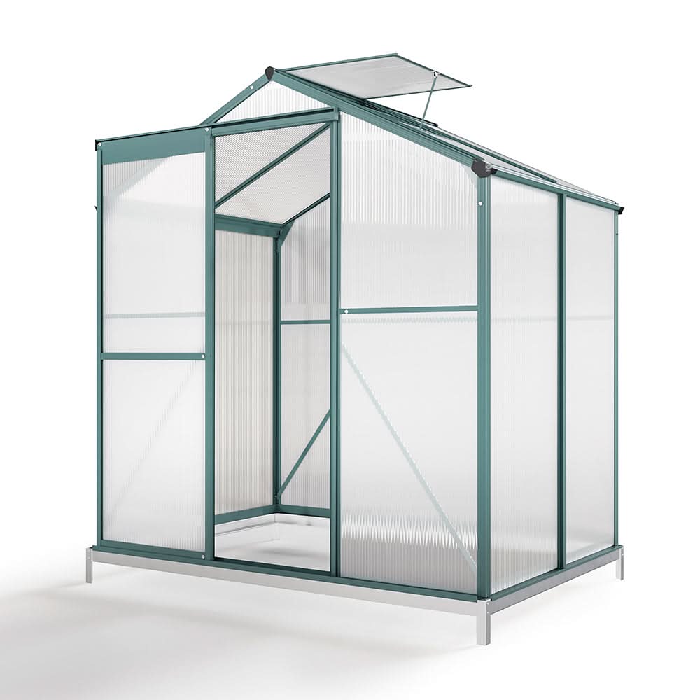 4×6 ft/ 6×6 ft/ 8×6 ft/ 10×6 ft Garden Greenhouse Green Framed with Vent
