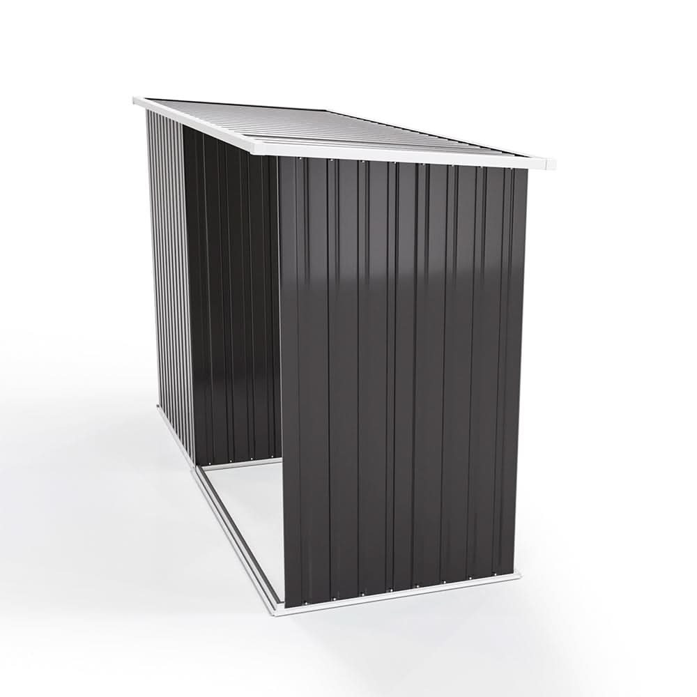 8ft Wood Outdoor Firewood Log Storage Shed