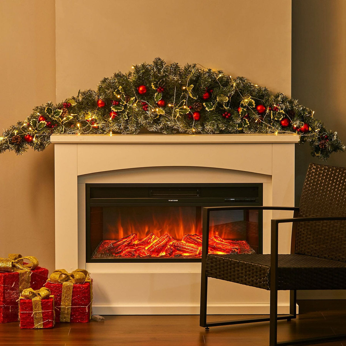 1.8m Christmas Rattan Horn Decoration