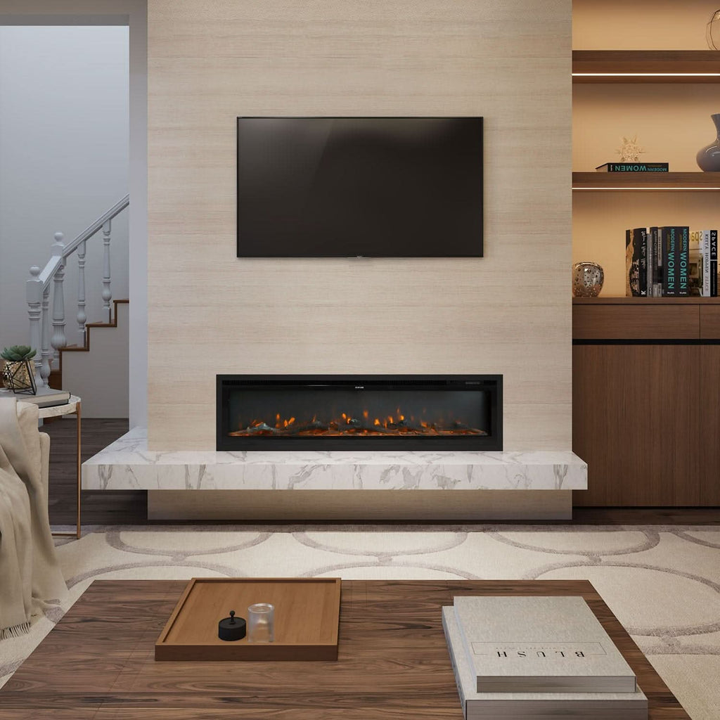 42/50/60/73 inch Electric Fire 12 Vibrant Flame Colours Electric Fireplace with Remote