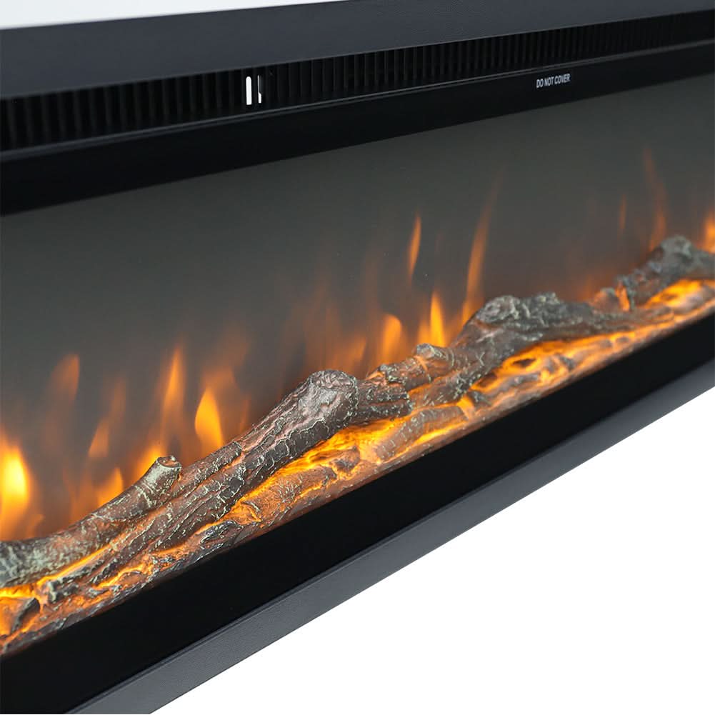 40/50/60/70/80 Inch Electric Fireplace 12 Colour LED Flame Effect Heater with Remote Control