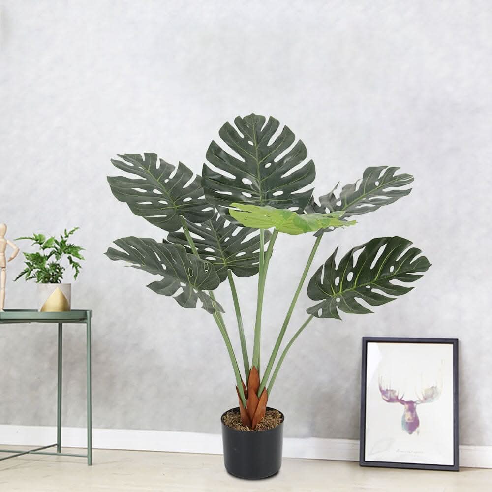 Artificial Tropical Monstera Tree Faux Plant in Pot