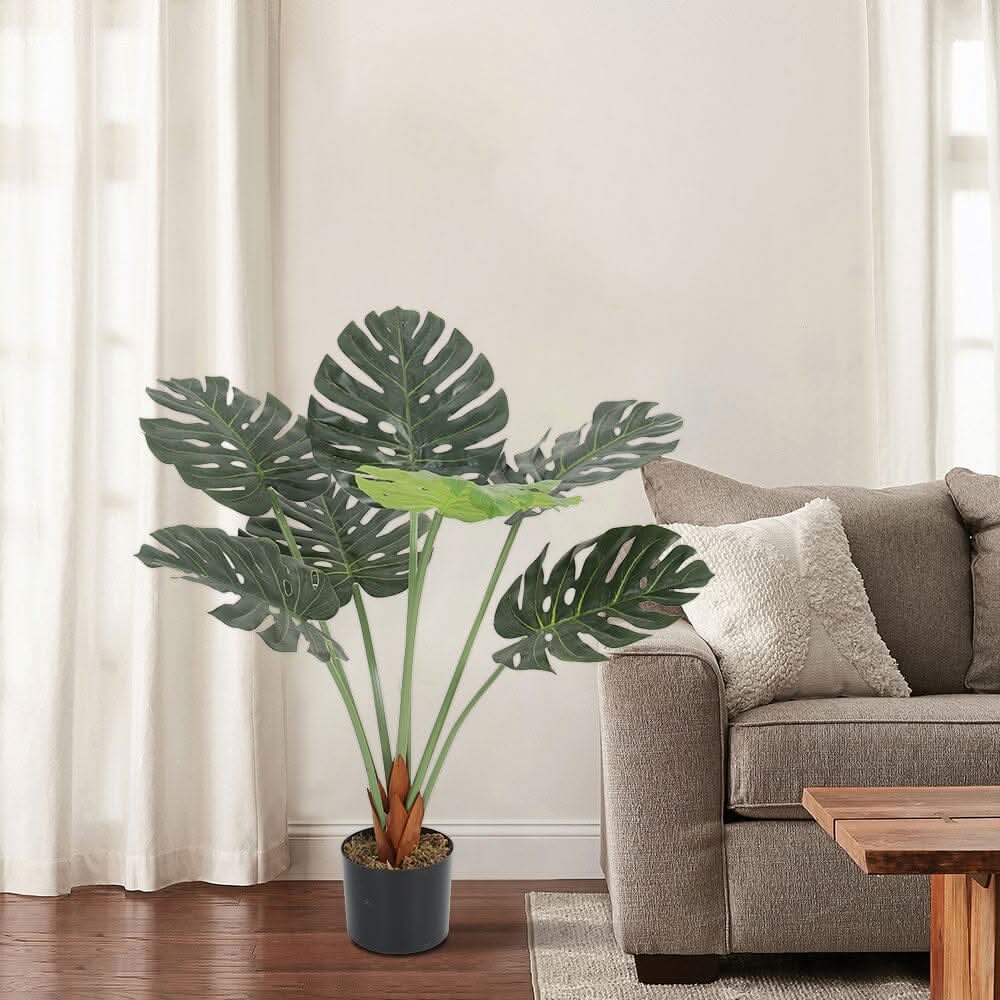 Artificial Tropical Monstera Tree Faux Plant in Pot