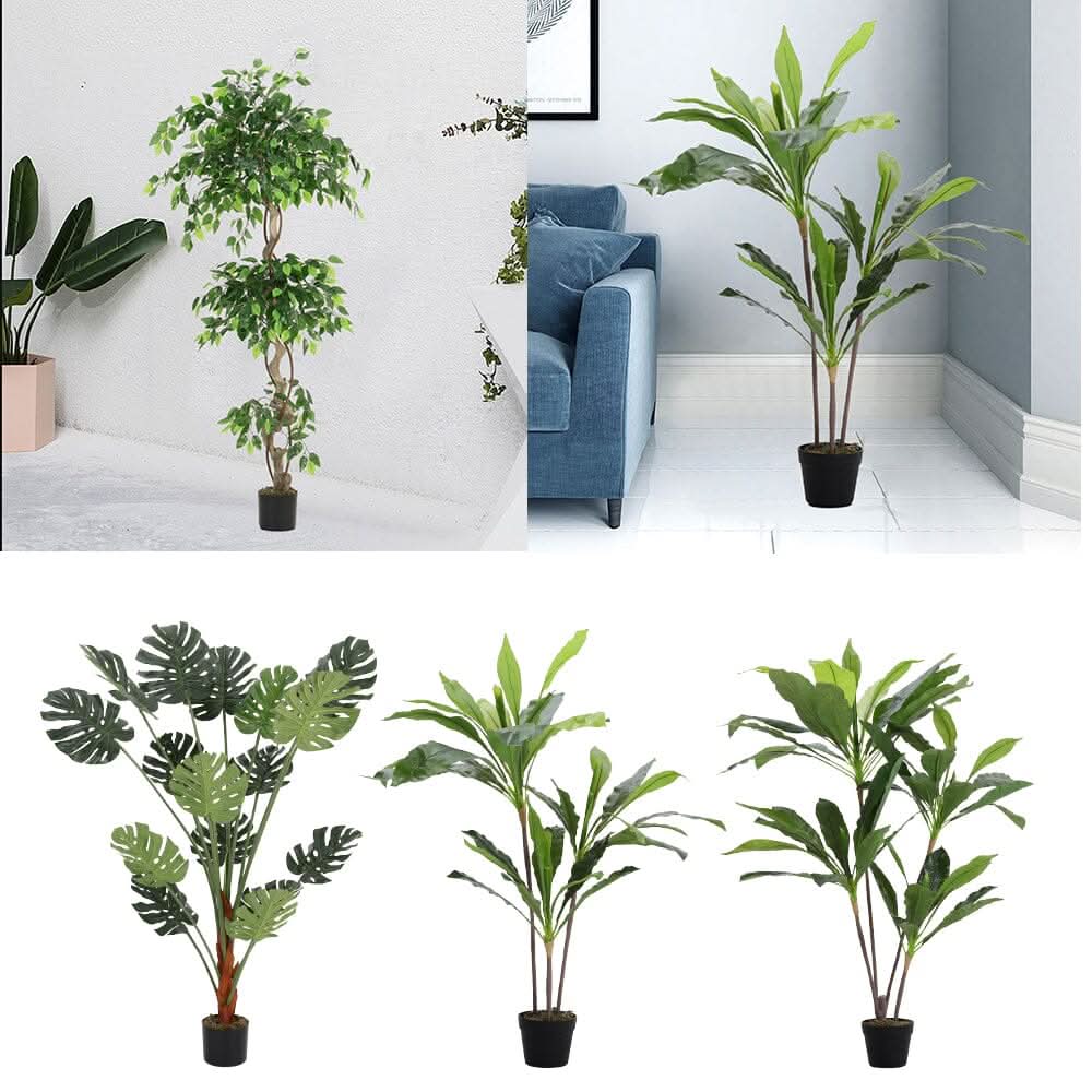 Artificial Tropical Monstera Tree Faux Plant in Pot