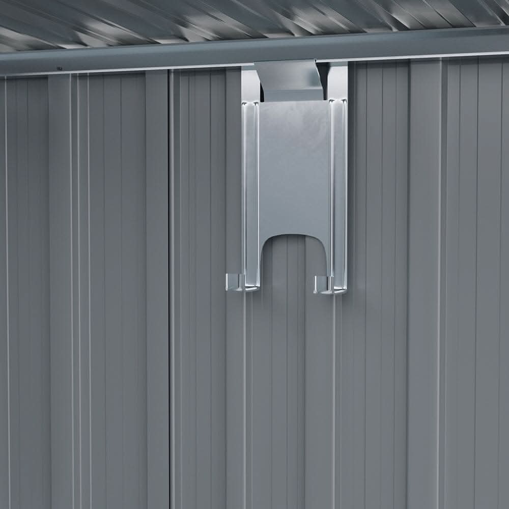 5.5x3.5 ft/ 5.5x5.5 ft/ 5.5x7.5 ft/ 5.5x9 ft Metal Pent Roof Outdoor  Storage Shed with Lean-to