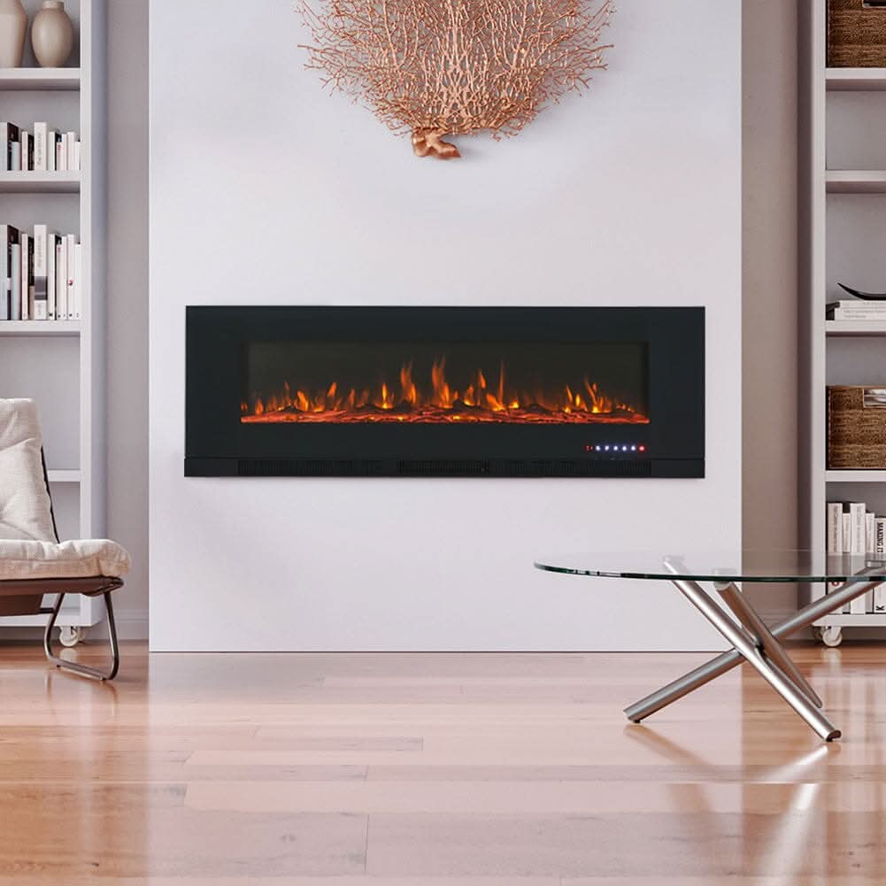50/60 inch Wall Mounted Electric Fireplaces 5000BTU Inset Fireplace Heater