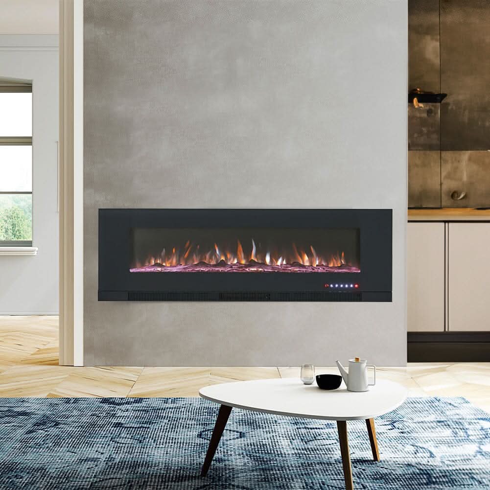 50/60 inch Wall Mounted Electric Fireplaces 5000BTU Inset Fireplace Heater