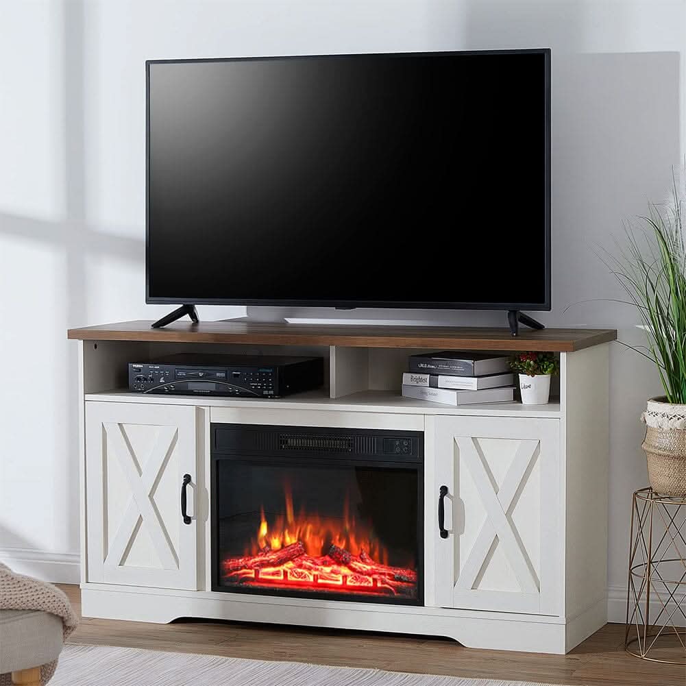 54inch W Freestanding Fireplaces Recessed Electric Fireplace TV Stand