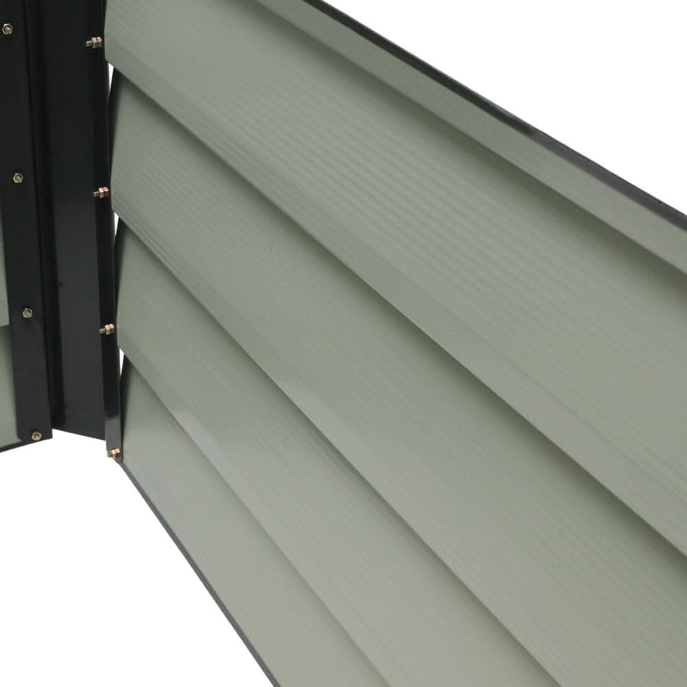 Outdoor Metal L-Shaped Raised Garden Bed