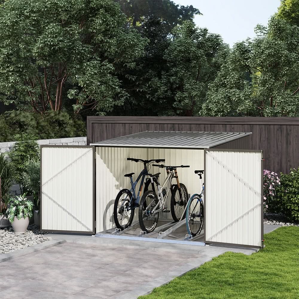 6×6FT Outdoor Lockable Bike Storage Shed